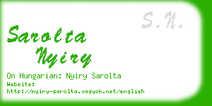 sarolta nyiry business card